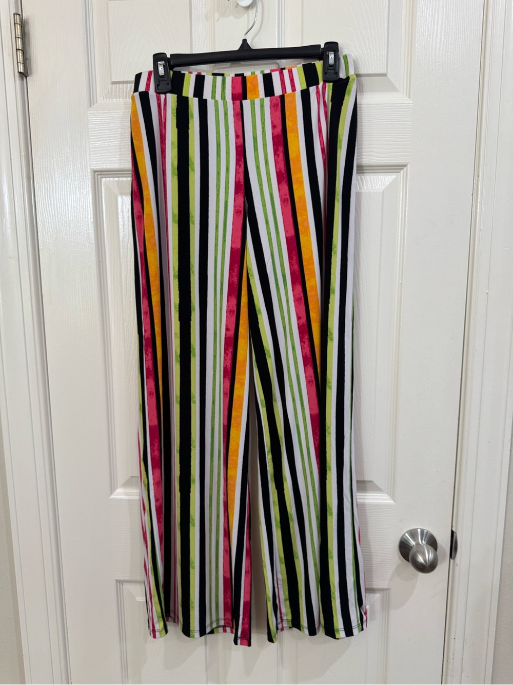 Women’s Multicolor Vertical Stripe Wide-Leg Pants